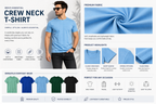 NEW Round Neck T-Shirt Half Sleeves pack of 5 (Random Color)