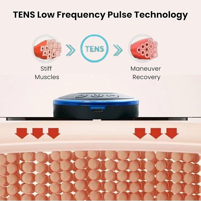 Butterfly Massager Machine for Pain Relief, Rechargeable Full Body TENS Massager with 8 Modes 19 Levels Wireless Vibration Machine