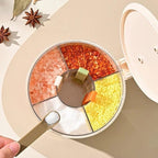 4-in-1 Spice Storage Box, Multi-Compartment Seasoning Container Organiser, Airtight Sealed Salt Pepper Dispenser for Home Cooking - CL-BR-5572