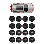 12 pcs Car Door Shock Absorber Car Door Protection Sticker,Buffer Bumper Cushion Door Shock Absorbing Gaskets Logo Sports