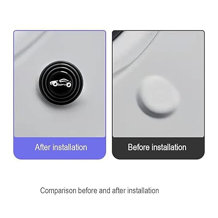 12 pcs Car Door Shock Absorber Car Door Protection Sticker,Buffer Bumper Cushion Door Shock Absorbing Gaskets Logo Sports