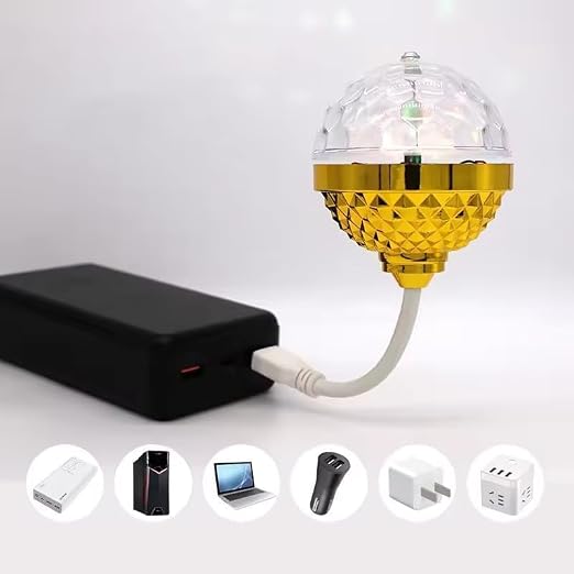 Rotating Magic Ball Light with Lamp Holder Set pack of 1