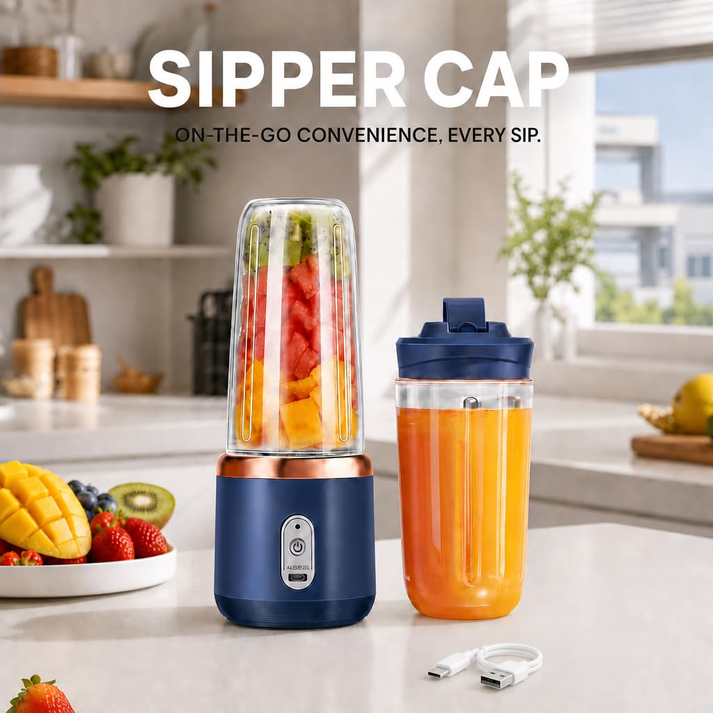 Portable Juicer Blender Makes Smoothies and Fresh Juices Easy with a Mini Mixer