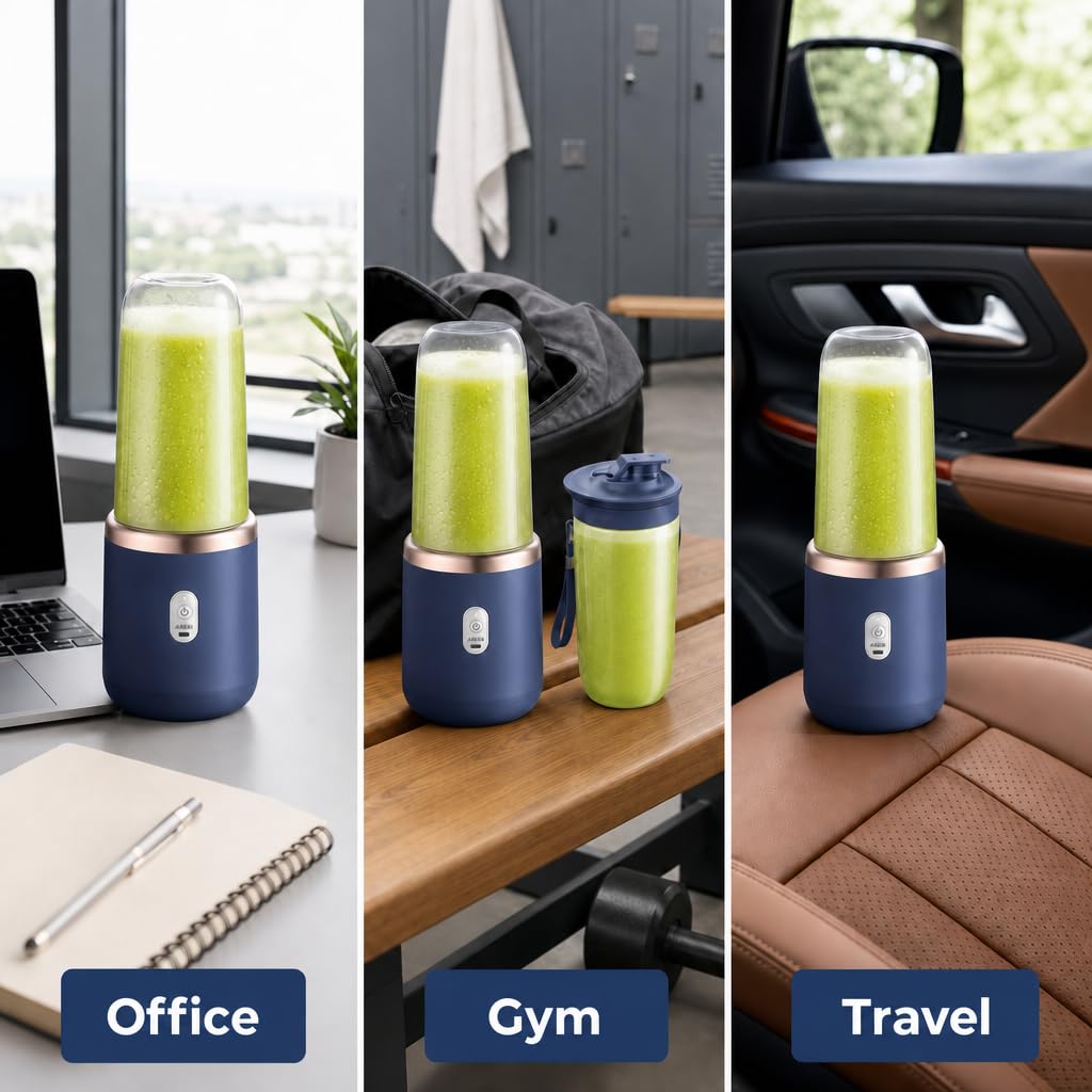 Portable Juicer Blender Makes Smoothies and Fresh Juices Easy with a Mini Mixer