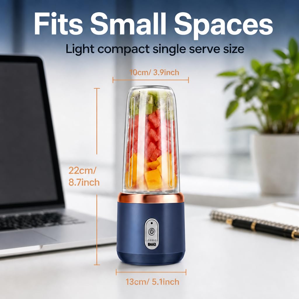 Portable Juicer Blender Makes Smoothies and Fresh Juices Easy with a Mini Mixer