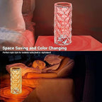 16 Color Changing Rose Crystal Diamond Table Lamp