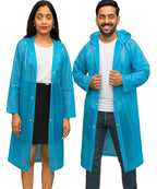 EVA Waterproof Rain Coat Hooded Full Sleeve Unisex Rainwear Poncho pack of 2