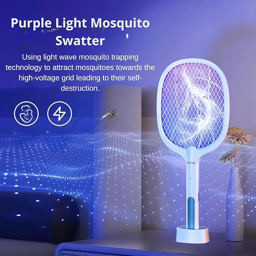 Electric Mosquito Killer Racket Handheld Fly Swatter Bat Pack of 1