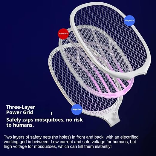 Electric Mosquito Killer Racket Handheld Fly Swatter Bat Pack of 1