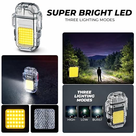 Waterproof LED Flashlight Lighter Pack Of 1