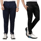 Combo Dark grey & Black Men's NS Lycra Track Pants ( pack of 2) - CL-BA-504