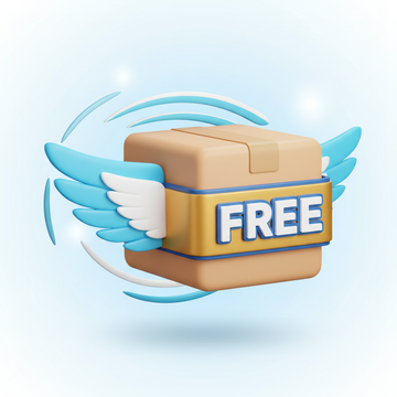 create a 3d icon of 'Free shipping' 