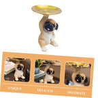 Decoration Dog Statue with Key Holder Bowl