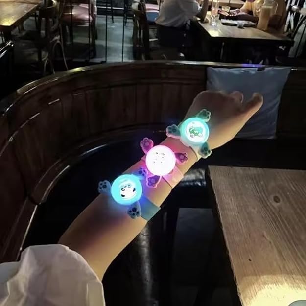 1Pc Fidget Wrist Band for Kids with LED Light Up Silicone Strap (random colour)