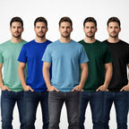 NEW Round Neck T-Shirt Half Sleeves pack of 5 (Random Color)